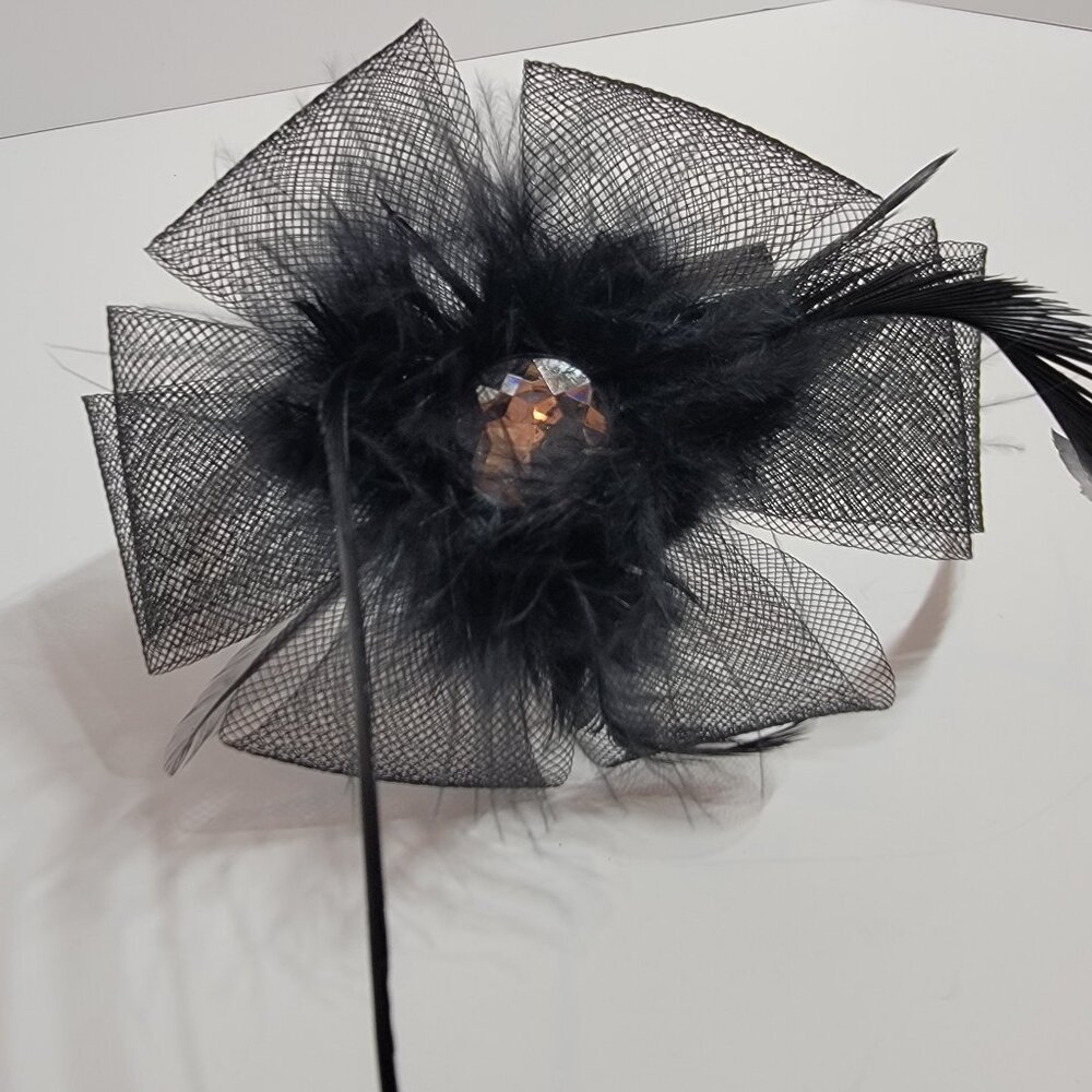 Elegant Bow Cocktail Black Headband